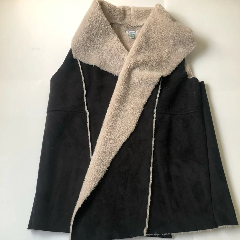 Women’s Vest Faux Fur & Suede